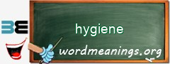 WordMeaning blackboard for hygiene